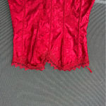 Frederick's of Hollywood Strapless Fredericks‎ Of Hollywood Corset Size 36 Lace Up Cincher Red Burlesque Photo 3