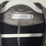 The Porter Collective Jacket Womens Medium Metallic Military Blazer NYE Disco Silver Photo 4