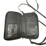 Vera Bradley Black Quilted Crossbody Travel Bag Double Zip Wallet RFID GUC Photo 5