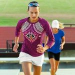 Athleta Cool Down XS Womans Long Sleeve Crew Shirt Extra Small 427852 Geometric Photo 1