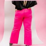 New Plus Size Rose Color Raw Hem Wide Leg High Waist Pants size xl stretchy Photo 2