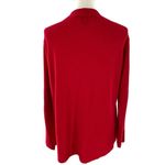 Eileen Fisher Cranberry Red Washable Wool Crepe Cardigan Sweater Size Medium Photo 3