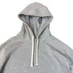 Lands' End Hooded Lounger Dress Womens Size XL Heather Gray Long Sleeve Kangaroo Photo 4