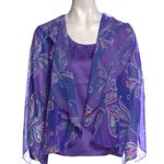 Bob Mackie  Wearable Art purple 2 pc. Blouse Photo 3