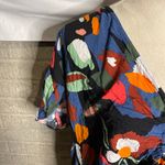 Bar III Womens Multi-Color V-Neck O-Ring Cuffed Swim Coverup Dress Size Medium Photo 2