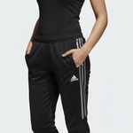 Adidas  Track Pants Womens Black Grey Stripes Tiro17 Tapered Athletic Sporty Photo 0
