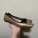 Melissa Ballet Bow Square toe Flats in Bronze Gold Black 9 Photo 1