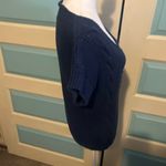 American Eagle  outfitters Navy Blue Knit V-Neck Sweater Photo 3