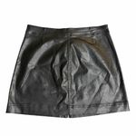 Cloth & Stone  Margo Zip Black Leather Mini Skirt Size 29 Photo 5