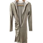 Alice + Olivia Alice + Olivia Hilary Ruched Gold Metallic Finish Mock Neck Dress Size 4 Photo 9