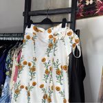 Zéta Marigold Floral Wrap Skirt White Yellow Size 4 Photo 1