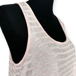 Juicy Couture  | NWT | Large | Pale Pink Silver Metallic Stripe Asymmetrical Tank Photo 4