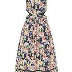 Something Navy Floral Cutout Sleeveless A-Line Midi Dress Size Small Photo 4