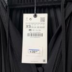ZARA {XS} NWT  Black Pleated Women's Top Photo 3