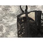 Victoria's Secret Black and Tan Lace Corset Medium M Photo 3