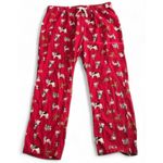 Old Navy Holiday Dog Pajama Pants Women's Size L Red Flannel Cotton Lounge Photo 1