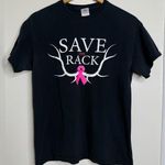 Gildan Save the Rack Breast Cancer Awareness T Shirt Women’s Size Medium Cotton Photo 0