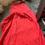 Anthropologie  Sundry Women’s Mix Media Tank Maxi Dress Tangerine Size M Photo 0