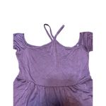 Soma Y Neck Dress Cold Shoulder Short Merlot Jersey Knit Pockets Size Small Photo 4