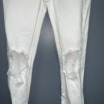 Free People Womens White Distressed Denim Skinny Jeans 26 Inseam 24.5" Stretch Photo 1