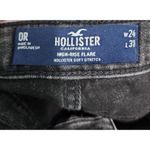 Hollister Womens Flare Jeans Size 26 Dark Wash High Rise Frayed Hem Trendy Photo 4