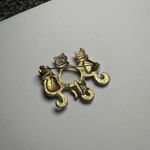 Kitty Cats Black Enamel Two Tone Metal Brooch Pin Photo 4