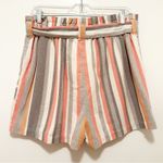 Miami  Francesca’s‎ Tie-Waist Paperbag Stripe Shorts – Large – NWT Photo 2