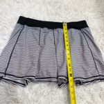 Kyodan Striped Pleated Athletic Skort Skirt Black White Large Photo 7