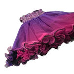 Blondie Nites sequin strapless ruffle mini dress purple ombré with side cut outs Photo 7