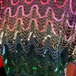 Vintage J.J Rich mesh sequin dolman sleeve top Black Size M Photo 3