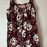 Maurice's Maroon Floral Tank Top Photo 0