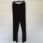 Cable & Gauge Women’s Medium Black White Patterned Pull on Pants Stretchy Photo 2