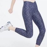 Beach Riot Cara Polka Dot Leggings Women’s Size Large Blue Crossover Waistband Photo 0