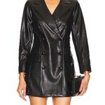 Cami NYC  Tamia Faux Leather Dress in Black Photo 0