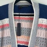 360 Cashmere  striped multi color sweater‎ cardigan size small Photo 4
