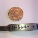 Be Fearless Brown Leather Silver Tone Boho Bracelet She's Brave Brand Photo 4