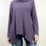 Sonoma Purple Handkerchief Hem Cowl Neck Thermal Sweater Photo 0