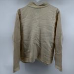 Herman Geist Vintage  Cardigan 100% Wool Mockneck Asymmetric Sweater Cream Large Photo 3