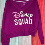 Disney  Magenta Crewneck Crop Sweatshirt Photo 0