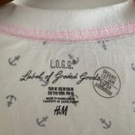 H&M LOGG Off-White Polo T-shirt w/ Anchors Cotton Short Sleeve Top Photo 3