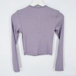 Outdoor Voices  Cozy Rib Cropped‎ Cardigan Earl Grey Lavender New XS Photo 3