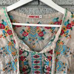 Johnny Was  Grey Embroidered Floral Poncho Lightweight Small Photo 1