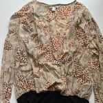 Amuse Society Animal Print Long Sleeve Body Suit Photo 1