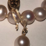 Elegant 14kt Gold Clasp Genuine Pale Pink Pearl Necklace Photo 7