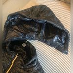 White Mark black hooded puffer coat with detachable hood. Size 1X Photo 3