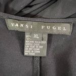 Yansi Fugel Womens Wrap Dress Midi Surplice V Neck Short Sleeve Stretch Black XL Photo 8