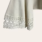 Milly White Cut-Out Flare Long Sleeve Knit Pullover Sweater Top Size M Photo 3