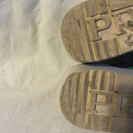 Prada  Holographic Iridescent Platform Lace Up Logo Sole Shoe  37/7 Photo 9