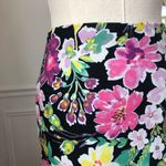 NWOT 4SIENNA Floral Micro Dot MIDI Skirt Small Black Photo 3