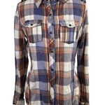 BKE  Buckle Eased Fit Plaid Snap Button Long Sleeve Shirt Size Small Photo 0